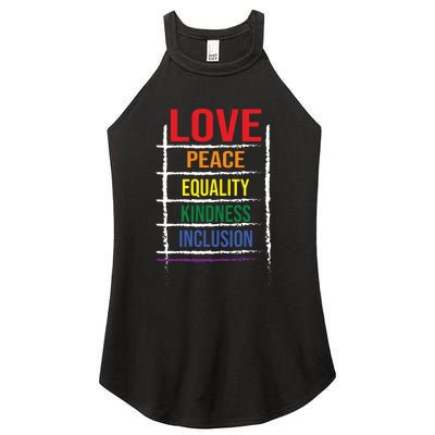 Lgbt T Women's Perfect Tri Rocker Tank