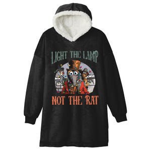 Light The Lamp Not The Rat Christmas Funny Holiday Rat Hooded Wearable Blanket