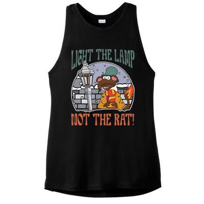 Light The Lamp Not The Rat Christmas Funny Holiday Rat Ladies PosiCharge Tri-Blend Wicking Tank