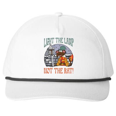 Light The Lamp Not The Rat Christmas Funny Holiday Rat Snapback Five-Panel Rope Hat