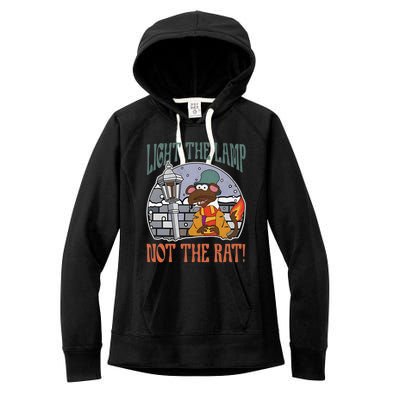 Light The Lamp Not The Rat Christmas Funny Holiday Rat Women's Fleece Hoodie