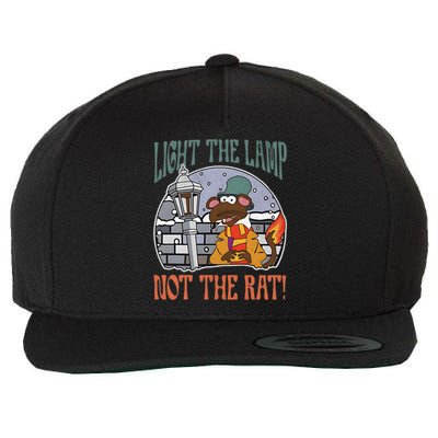 Light The Lamp Not The Rat Christmas Funny Holiday Rat Wool Snapback Cap