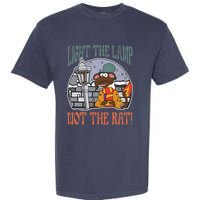 Light The Lamp Not The Rat Christmas Funny Holiday Rat Garment-Dyed Heavyweight T-Shirt