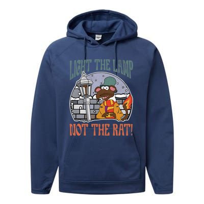 Light The Lamp Not The Rat Christmas Funny Holiday Rat Performance Fleece Hoodie