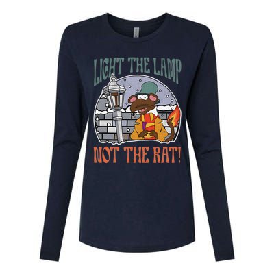 Light The Lamp Not The Rat Christmas Funny Holiday Rat Womens Cotton Relaxed Long Sleeve T-Shirt