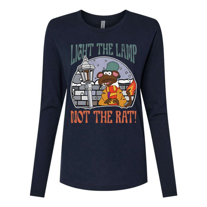 Light The Lamp Not The Rat Christmas Funny Holiday Rat Womens Cotton Relaxed Long Sleeve T-Shirt