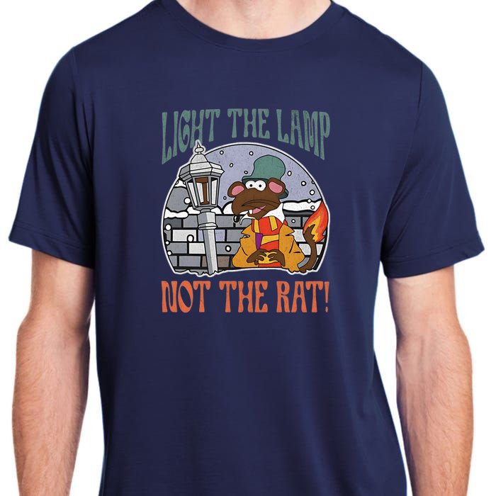 Light The Lamp Not The Rat Christmas Funny Holiday Rat Adult ChromaSoft Performance T-Shirt