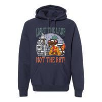 Light The Lamp Not The Rat Christmas Funny Holiday Rat Premium Hoodie