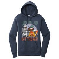 Light The Lamp Not The Rat Christmas Funny Holiday Rat Women's Pullover Hoodie