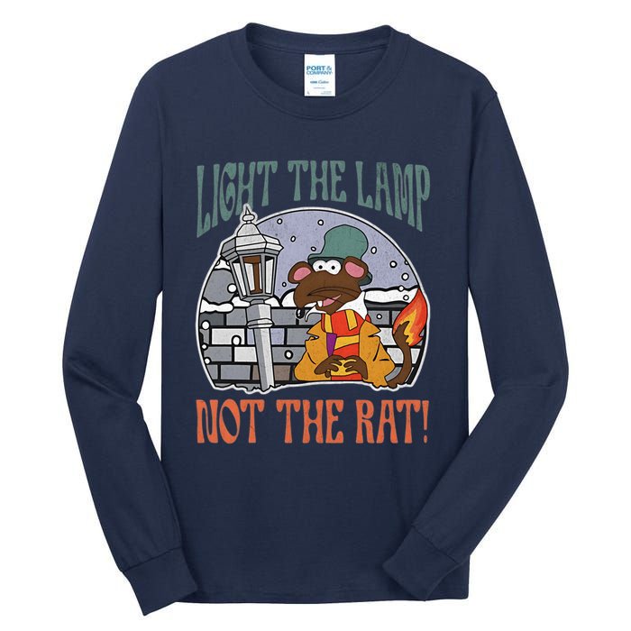 Light The Lamp Not The Rat Christmas Funny Holiday Rat Tall Long Sleeve T-Shirt