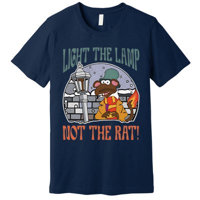 Light The Lamp Not The Rat Christmas Funny Holiday Rat Premium T-Shirt