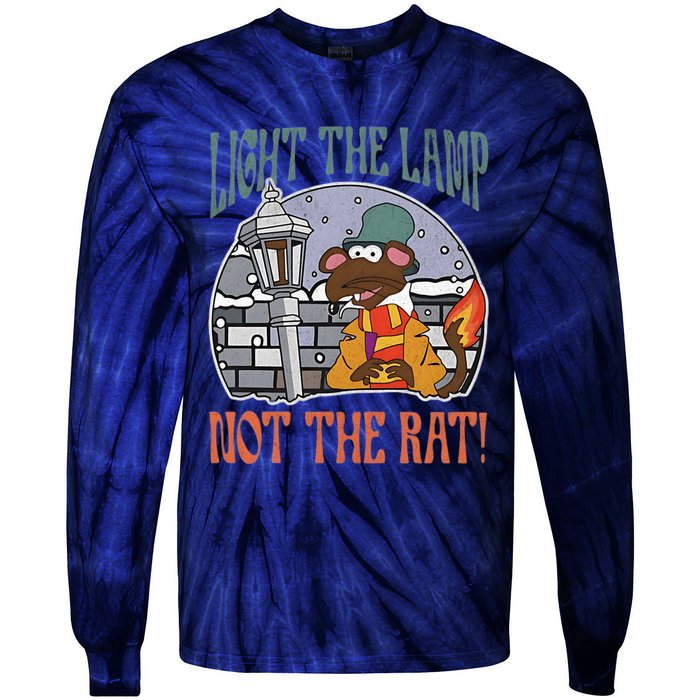 Light The Lamp Not The Rat Christmas Funny Holiday Rat Tie-Dye Long Sleeve Shirt