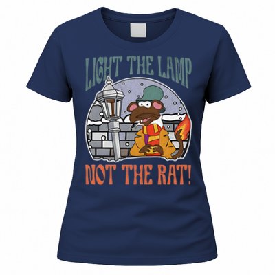 Light The Lamp Not The Rat Christmas Funny Holiday Rat Women's T-Shirt