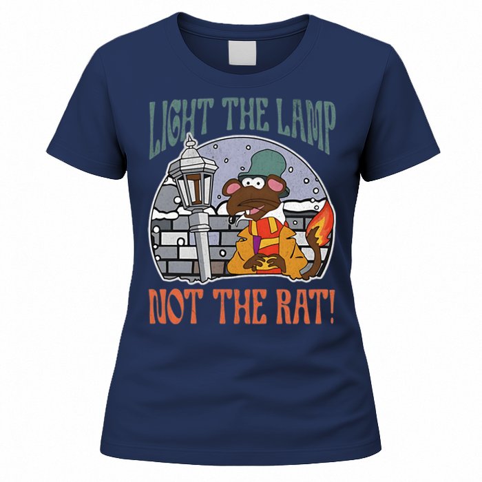 Light The Lamp Not The Rat Christmas Funny Holiday Rat Women's T-Shirt