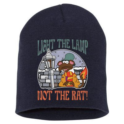 Light The Lamp Not The Rat Christmas Funny Holiday Rat Short Acrylic Beanie