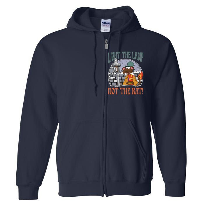 Light The Lamp Not The Rat Christmas Funny Holiday Rat Full Zip Hoodie