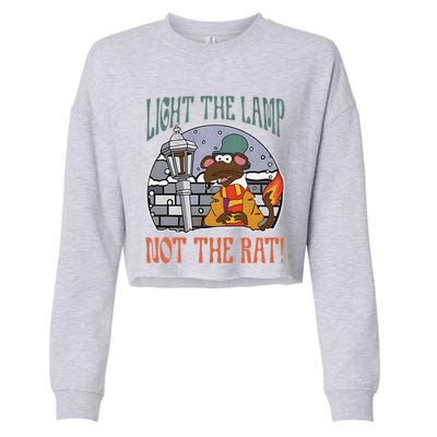 Light The Lamp Not The Rat Christmas Funny Holiday Rat Cropped Pullover Crew