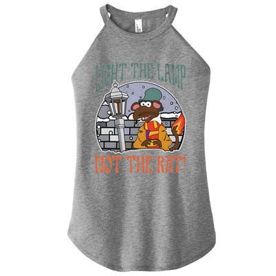 Light The Lamp Not The Rat Christmas Funny Holiday Rat Women's Perfect Tri Rocker Tank