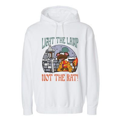 Light The Lamp Not The Rat Christmas Funny Holiday Rat Garment-Dyed Fleece Hoodie