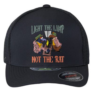 Light The Lamp Not The Rat Christmas Funny Holiday Rat Flexfit Unipanel Trucker Cap