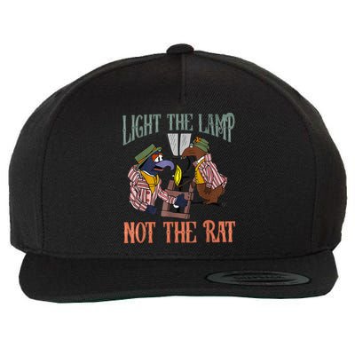 Light The Lamp Not The Rat Christmas Funny Holiday Rat Wool Snapback Cap