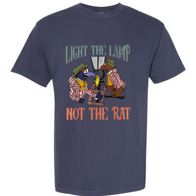 Light The Lamp Not The Rat Christmas Funny Holiday Rat Garment-Dyed Heavyweight T-Shirt