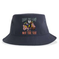 Light The Lamp Not The Rat Christmas Funny Holiday Rat Sustainable Bucket Hat