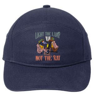 Light The Lamp Not The Rat Christmas Funny Holiday Rat 7-Panel Snapback Hat