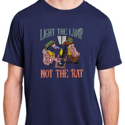 Light The Lamp Not The Rat Christmas Funny Holiday Rat Adult ChromaSoft Performance T-Shirt