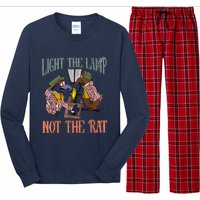 Light The Lamp Not The Rat Christmas Funny Holiday Rat Long Sleeve Pajama Set