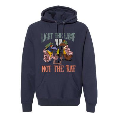 Light The Lamp Not The Rat Christmas Funny Holiday Rat Premium Hoodie