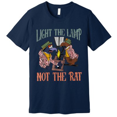 Light The Lamp Not The Rat Christmas Funny Holiday Rat Premium T-Shirt