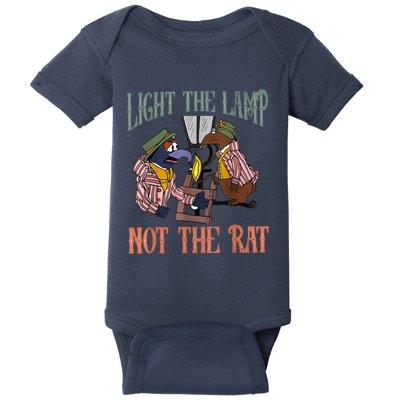 Light The Lamp Not The Rat Christmas Funny Holiday Rat Baby Bodysuit