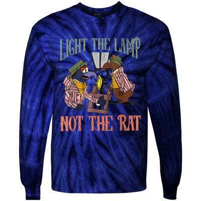 Light The Lamp Not The Rat Christmas Funny Holiday Rat Tie-Dye Long Sleeve Shirt