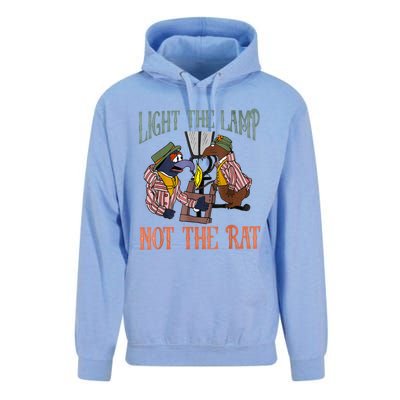 Light The Lamp Not The Rat Christmas Funny Holiday Rat Unisex Surf Hoodie