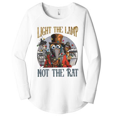 Light The Lamp Not The Rat Christmas Funny Holiday Rat Women's Perfect Tri Tunic Long Sleeve Shirt