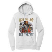 Light The Lamp Not The Rat Christmas Funny Holiday Rat Women's Pullover Hoodie