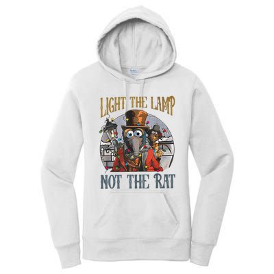 Light The Lamp Not The Rat Christmas Funny Holiday Rat Women's Pullover Hoodie