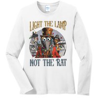 Light The Lamp Not The Rat Christmas Funny Holiday Rat Ladies Long Sleeve Shirt