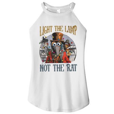 Light The Lamp Not The Rat Christmas Funny Holiday Rat Women's Perfect Tri Rocker Tank