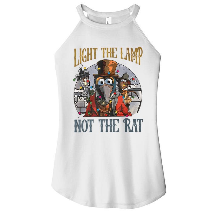 Light The Lamp Not The Rat Christmas Funny Holiday Rat Women's Perfect Tri Rocker Tank