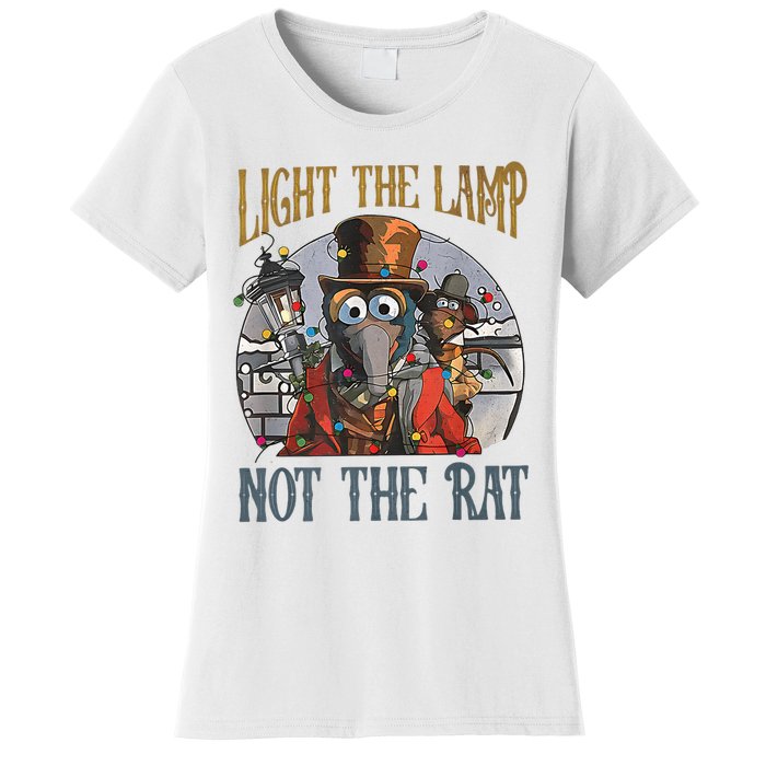 Light The Lamp Not The Rat Christmas Funny Holiday Rat Women's T-Shirt