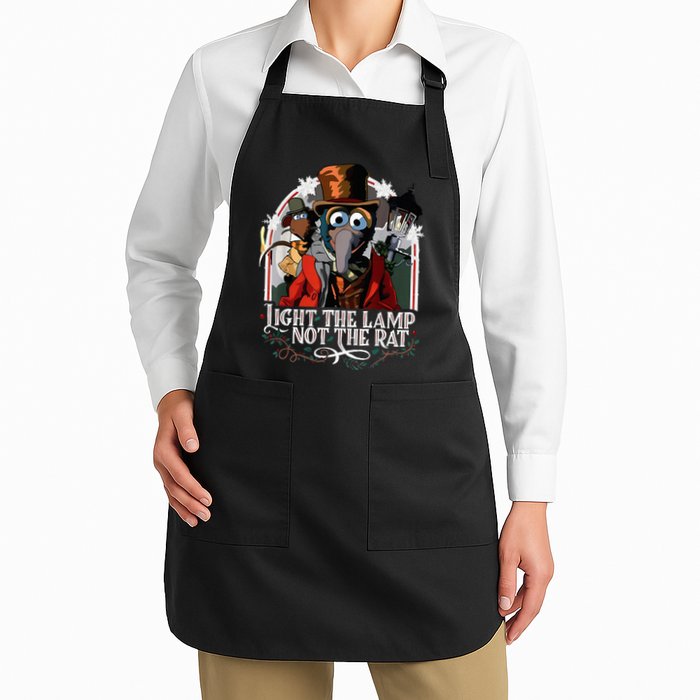 Light The Lamp Not The Rat Christmas Full-Length Apron With Pockets