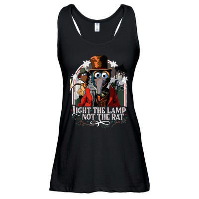 Light The Lamp Not The Rat Christmas Ladies Essential Flowy Tank