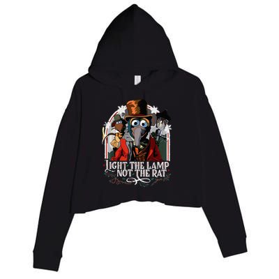 Light The Lamp Not The Rat Christmas Crop Fleece Hoodie