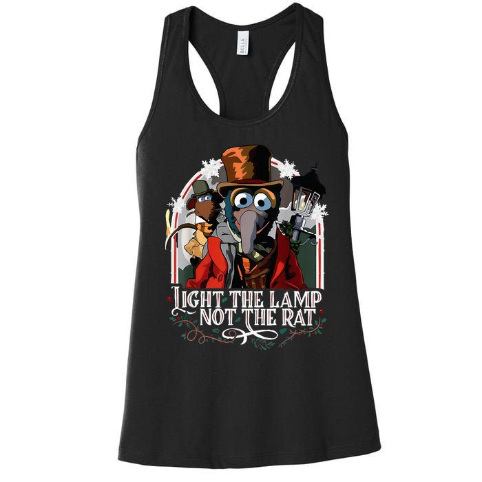 Light The Lamp Not The Rat Christmas Women's Racerback Tank