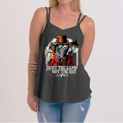 Light The Lamp Not The Rat Christmas Women's Strappy Tank