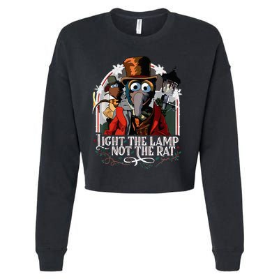 Light The Lamp Not The Rat Christmas Cropped Pullover Crew