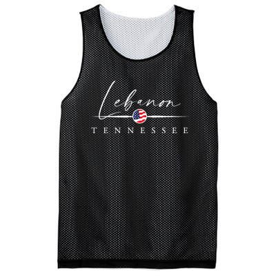 Lebanon Tennessee Mesh Reversible Basketball Jersey Tank