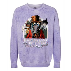 Light The Lamp Not The Rat Christmas Colorblast Crewneck Sweatshirt